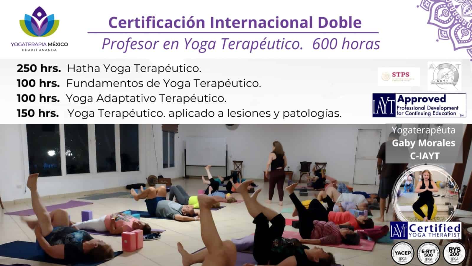 Certificación en Yoga Terapeutico 600 horas