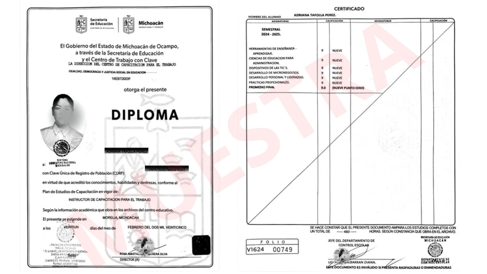 Foto diploma Michoacan